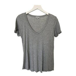 Splendid Heather Grey V-Neck Basic Tee Lightweight Soft